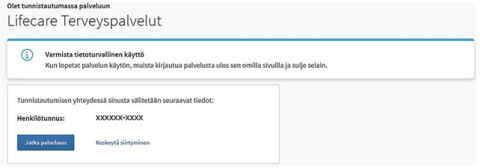Siirryt potilastietojärjestelmän puolelle
