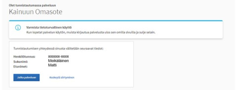 Omasote jatka palveluun