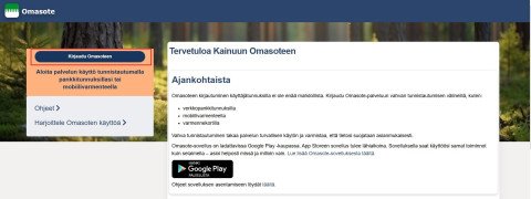 Omasoten etusivu päivitetty