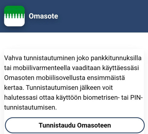 Omasote biometrinen ja pin