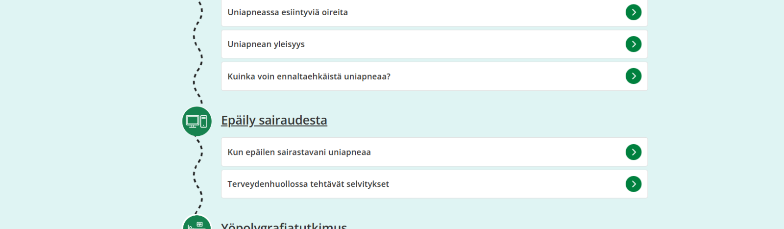 Uniapnean palveluketju Kainuun hyvinvointialue